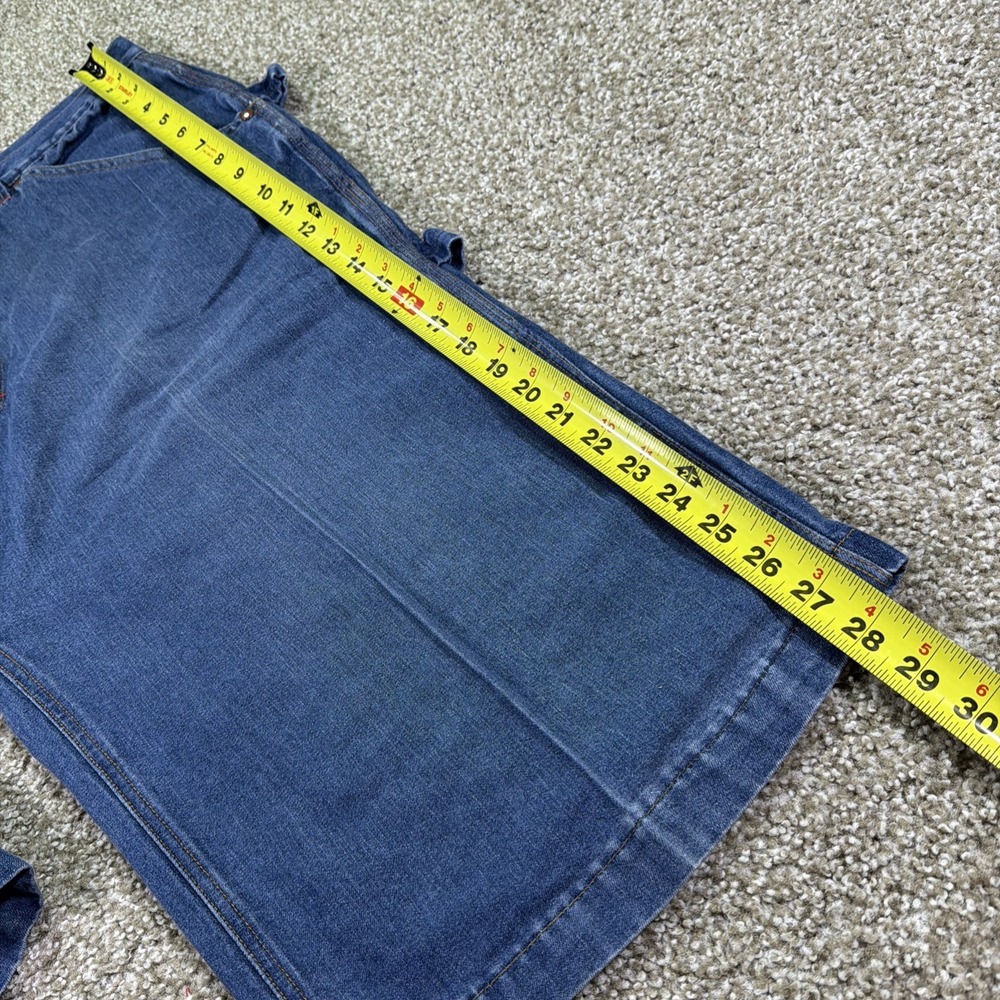 Deze Classics Y2k Jorts Carpenter Style Long Dark Wash Hiphop Baggy 38X13 - Picture 9 of 10